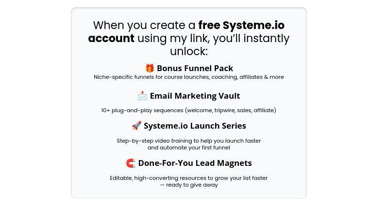 Systeme.io Funnel Templates & Email Sequences