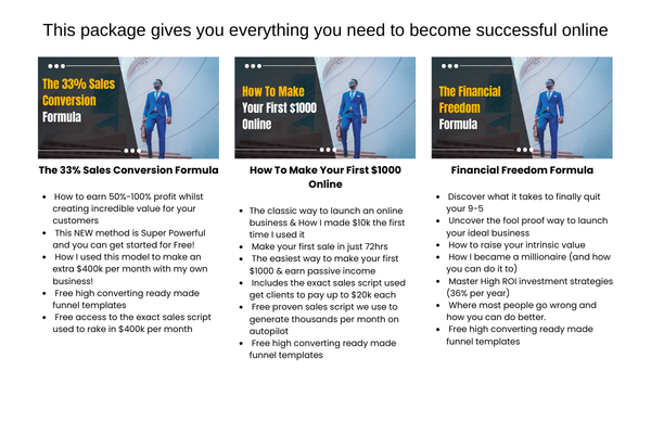 Online Business Training System & Marketing Frameworks