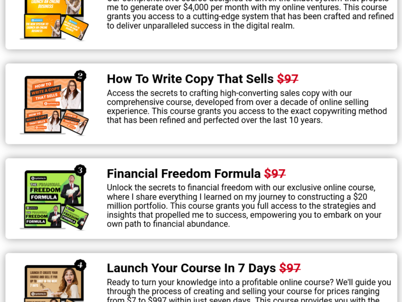 Online Business Course Library & Funnel System