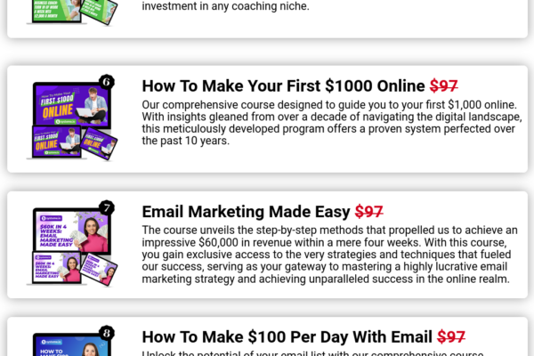 Online Business Course Library & Funnel System
