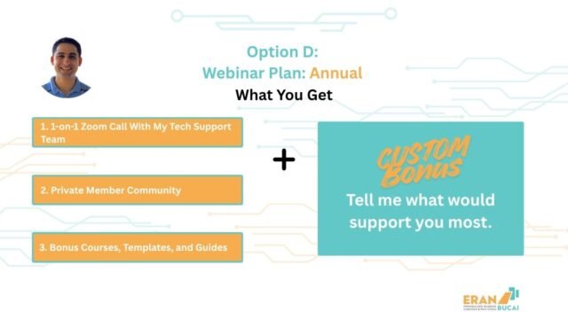 Systeme.io Setup Support, Community & Bonus Resources (Webinar Annual Plan)
